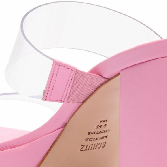 Ariella Platform Vinyl Sandal – SCHUTZ Club Rose | Mules Size 8 (F) - Picture 2 of 6